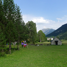 Àrea de pícnic a la vall de Pineta