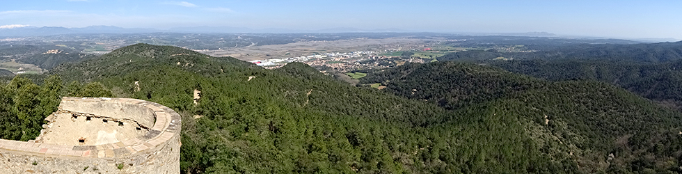 El castell de Sant Miquel des de Girona