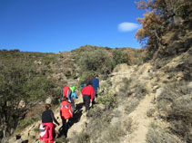 Estem gairebé ja a la part més alta de la ruta, molt a prop del castell.