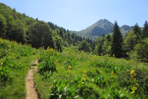 Clariana des d´on tornem a veure a la cara nord de la Dent d´Orlu.