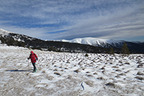 Al fons, a darrere nostre, la Carbassa (2.735m), pic situat a l´altra banda (E) de la vall de la Llosa.