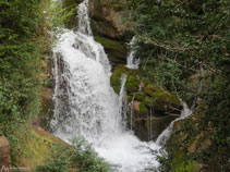 Una de les cascades de les Fonts del Llobregat.