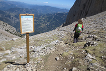 Començant a baixar per la tartera del Pedraforca, coneguda també coma a tartera de Saldes.