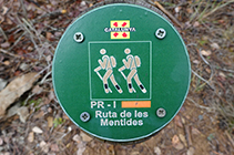 Indicador de la Ruta de les Mentides.