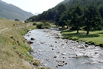 La Noguera Pallaresa al seu pas per Montgarri.